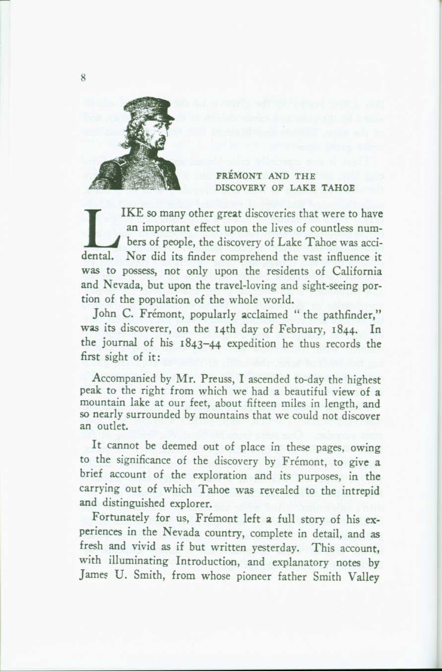 LAKE OF THE SKY: Lake Tahoe in the High Sierras of California and Nevada. vist0038c